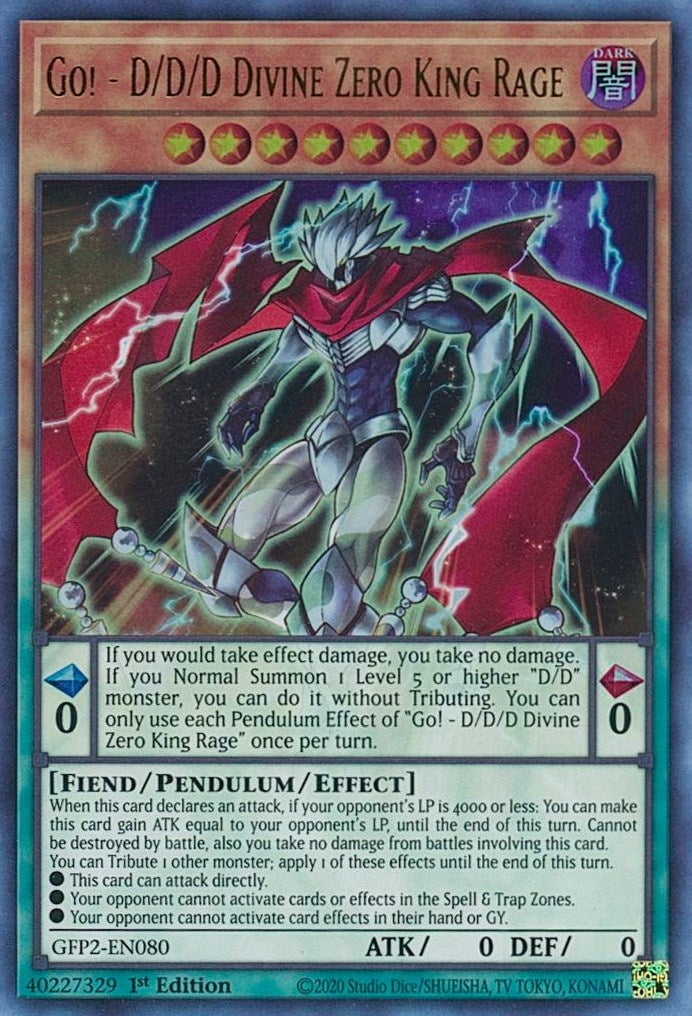 Image for Go! - D/D/D Divine Zero King Rage (GFP2-EN080) (GFP2) - YuGiOh