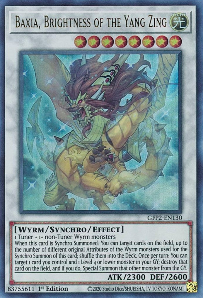 Image for Baxia, Brightness of the Yang Zing (GFP2-EN130) (GFP2) - YuGiOh