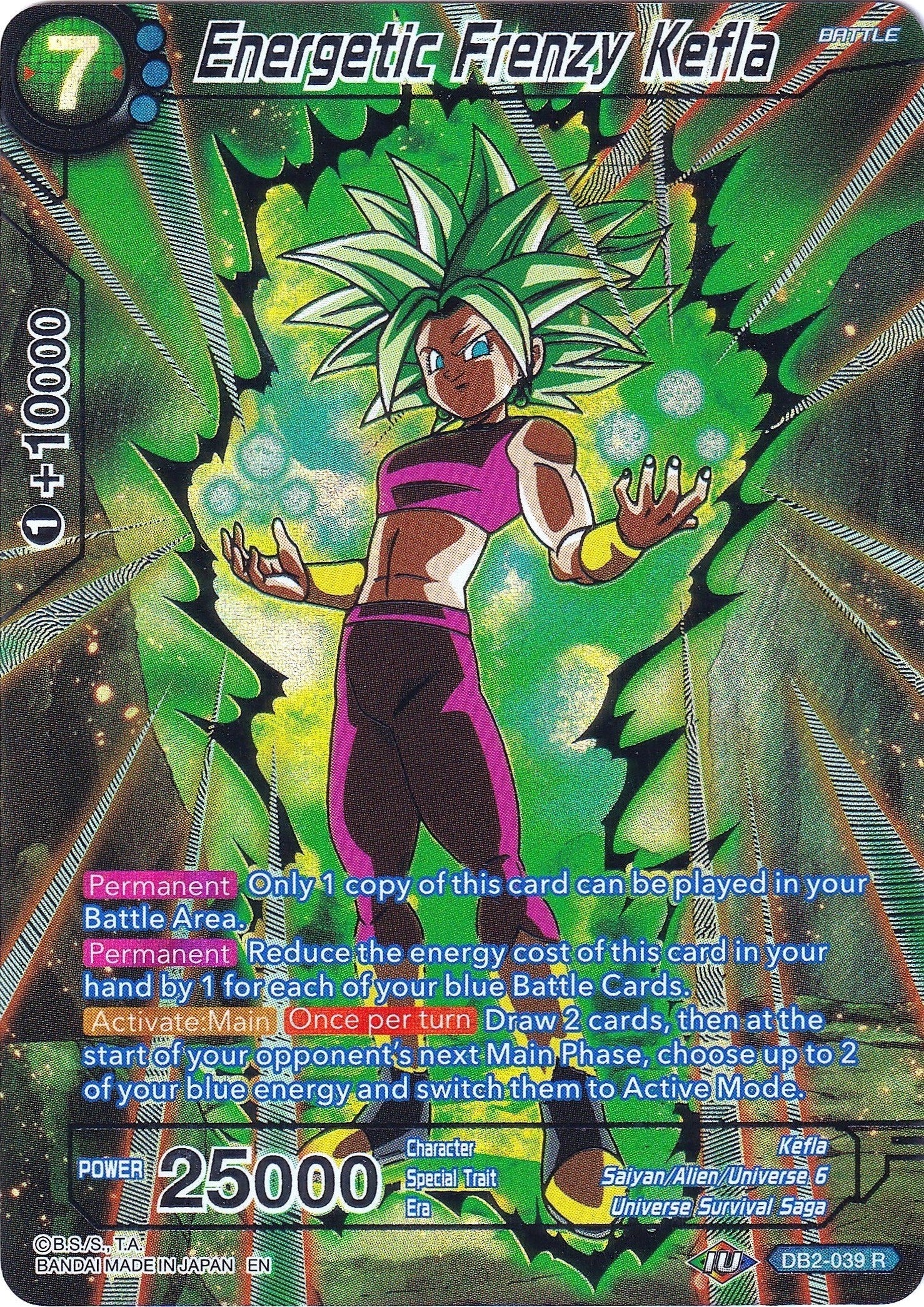 Image for Energetic Frenzy Kefla (DB2-039) (Collector's Selection Vol. 2) - Dragon Ball Super: Masters