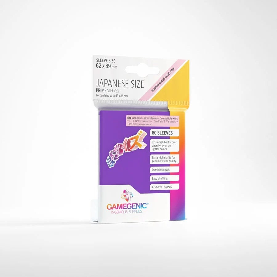 Image for GameGenic Prime Sleeves - Japanese Size - Purple (60-Pack) - Card Sleeves