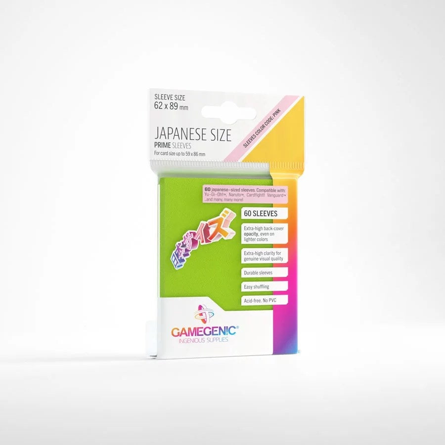 Image for GameGenic Prime Sleeves - Japanese Size - Lime (60-Pack) - Card Sleeves