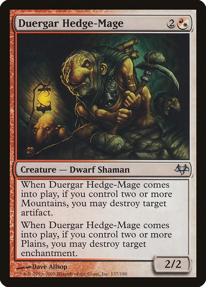 Image for Duergar Hedge-Mage (137) (Eventide) - Magic: The Gathering