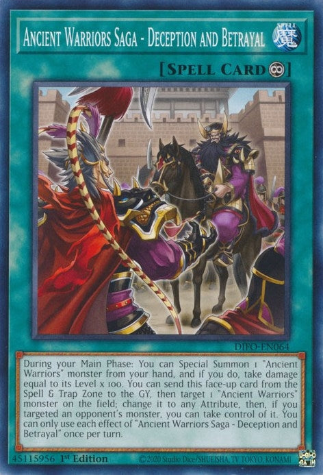 Image for Ancient Warriors Saga - Deception and Betrayal (DIFO-EN064) (DIFO) - YuGiOh