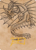 Image for Ancient Gold Dragon Art Card (44/81) (Gold-Stamped Signature) (44) (Commander Legends: Battle for Baldur's Gate) - Magic: The Gathering