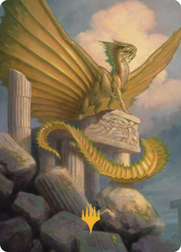Image for Ancient Gold Dragon Art Card (5/81) (Gold-Stamped) (5) (Commander Legends: Battle for Baldur's Gate) - Magic: The Gathering