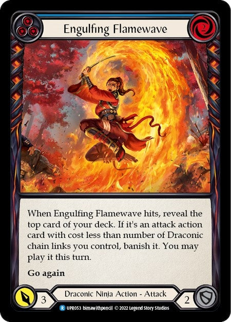 Image for Engulfing Flamewave (Blue) (UPR053) (Uprising) - Flesh and Blood TCG