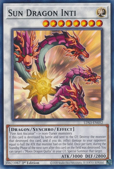 Image for Sun Dragon Inti (LDS3-EN052) (LDS3) - YuGiOh