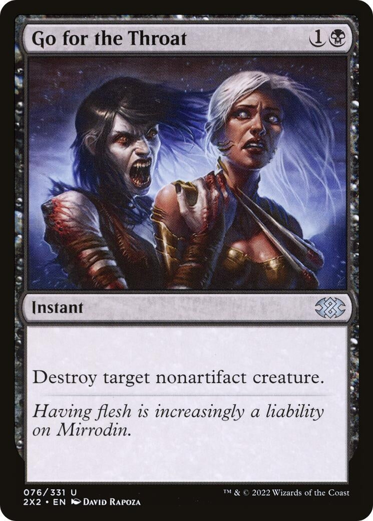 Image for Go for the Throat (76) (Double Masters 2022) - Magic: The Gathering