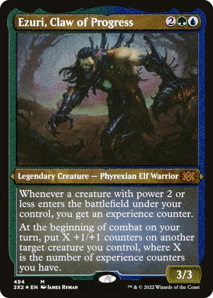 Image for Ezuri, Claw of Progress (Foil Etched) (494) (Double Masters 2022) - Magic: The Gathering