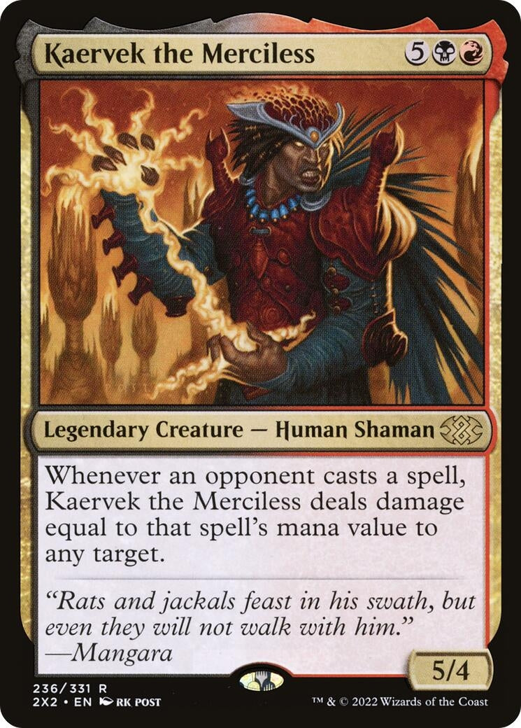 Image for Kaervek the Merciless (236) (Double Masters 2022) - Magic: The Gathering