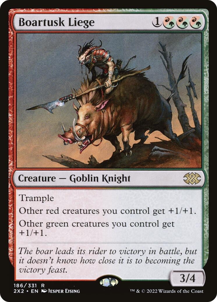 Image for Boartusk Liege (186) (Double Masters 2022) - Magic: The Gathering
