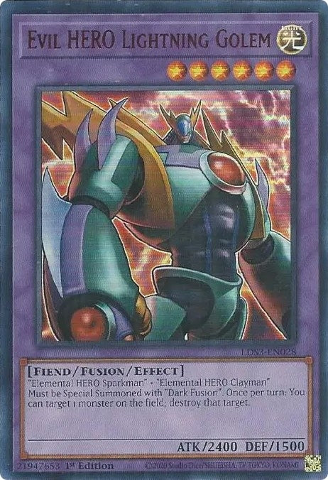 Image for Evil HERO Lightning Golem (Red) (LDS3-EN028) (LDS3) - YuGiOh
