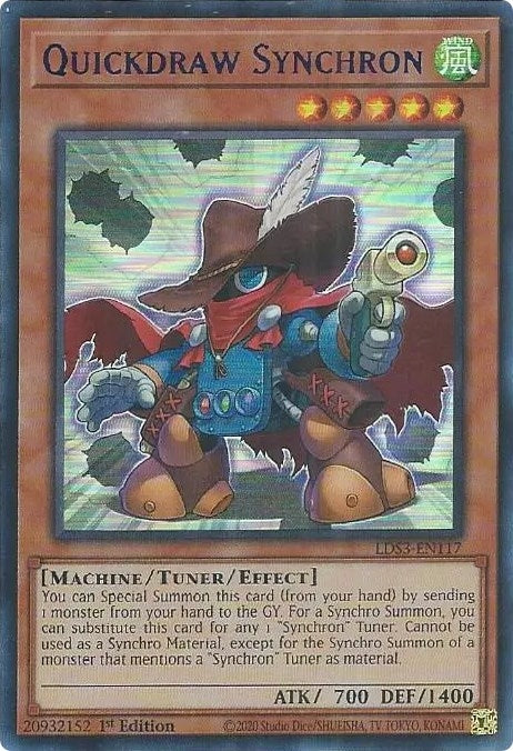 Image for Quickdraw Synchron (Blue) (LDS3-EN117) (LDS3) - YuGiOh