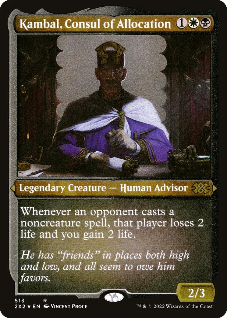 Image for Kambal, Consul of Allocation (Foil Etched) (513) (Double Masters 2022) - Magic: The Gathering