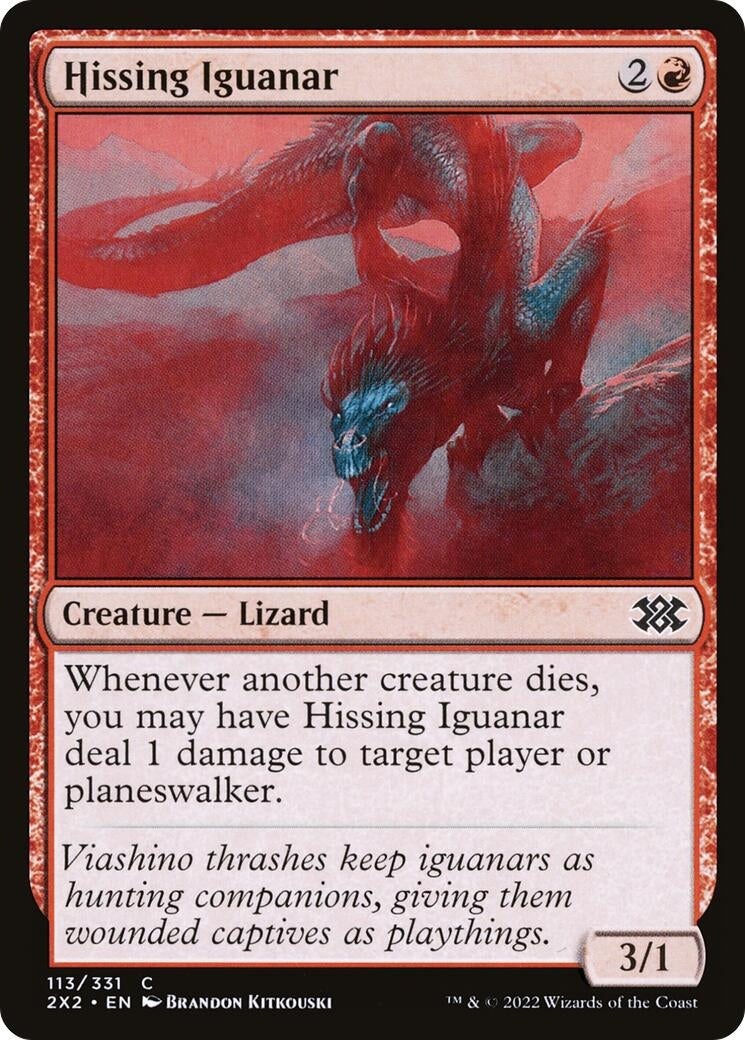 Image for Hissing Iguanar (113) (Double Masters 2022) - Magic: The Gathering