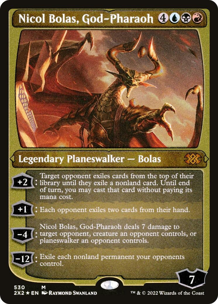 Image for Nicol Bolas, God-Pharaoh (Foil Etched) (530) (Double Masters 2022) - Magic: The Gathering