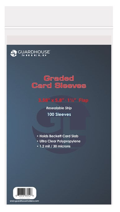 Image for Shield Resealable Sleeve for SGC and Beckett Slabs (100-Pack) - Card Sleeves