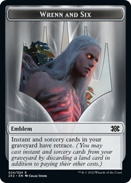 Image for Emblem - Wrenn and Six // Spirit (008) Double-Sided Token (24 // 8) (Double Masters 2022) - Magic: The Gathering