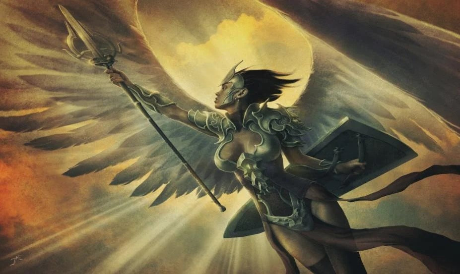 Image for GamerMats Playmat - Golden Angel (Premium White Stitched) - Playmats