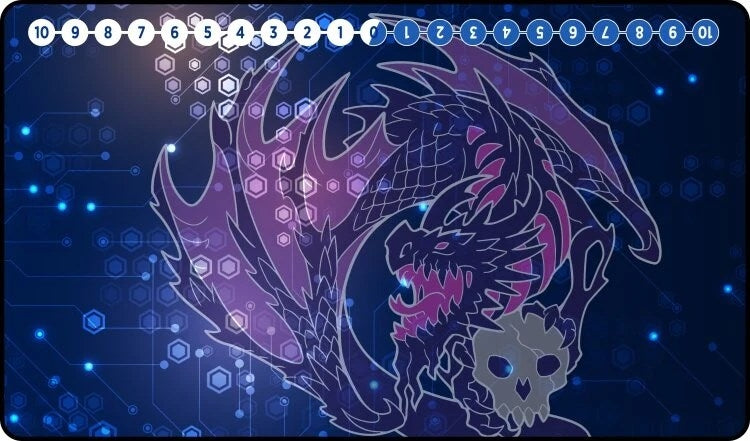 Image for GamerMats Playmat - Digimon Compatible Black Dragon (Premium Black Stitched) - Playmats