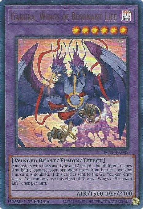 Image for Garura, Wings of Resonant Life (POTE-EN082) (POTE) - YuGiOh
