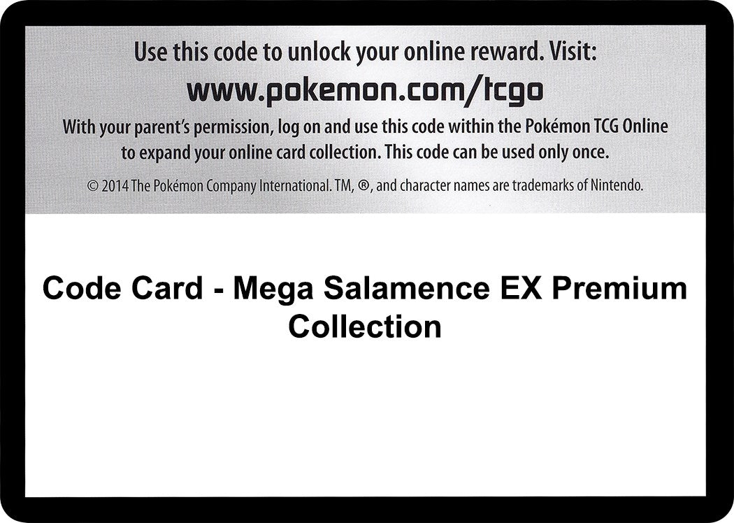 Image for Code Card - Mega Salamence EX Premium Collection (EVO) - Pokemon