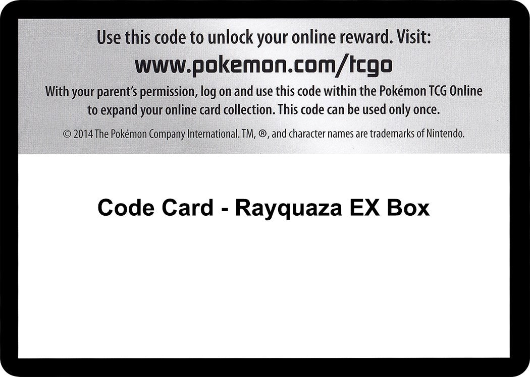 Image for Code Card - Rayquaza EX Box (ROS) - Pokemon