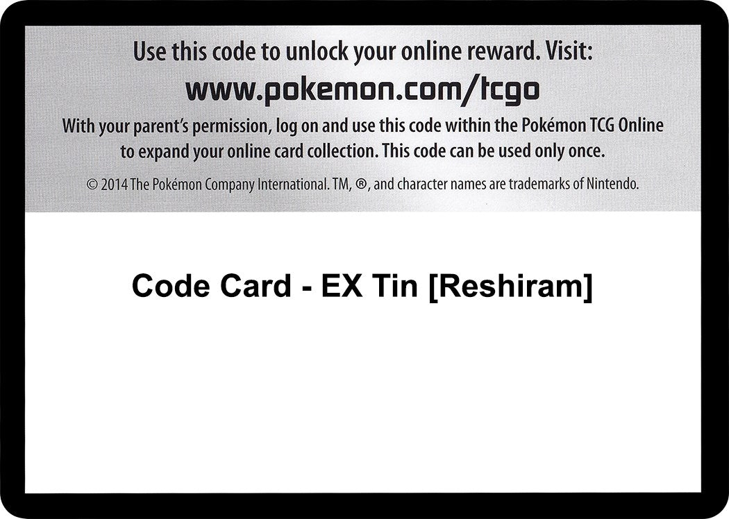 Image for Code Card - EX Tin [Reshiram] (NXD) - Pokemon