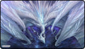Image for GamerMats Playmat - White Crystal Dragon (Premium Black Stitched) - Playmats
