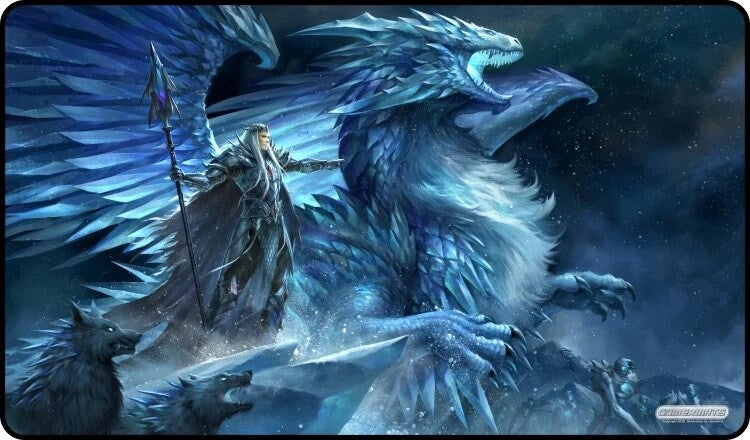 Image for GamerMats Playmat - Frost Dragon (Premium Black Stitched) - Playmats