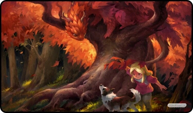 Image for GamerMats Playmat - Autumn Dragon (Premium Black Stitched) - Playmats