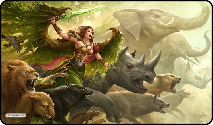 Image for GamerMats Playmat - Angel of the Forest (Premium White Stitched) - Playmats