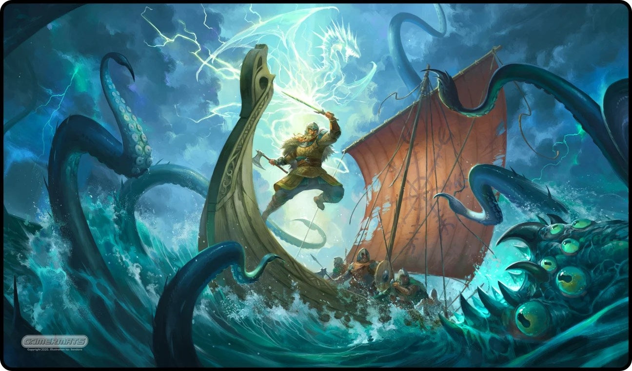 Image for GamerMats Playmat - Release the Kraken (Premium Black Stitched) - Playmats