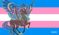 Image for GamerMats Playmat - Transgender Unicorn Flag - Playmats