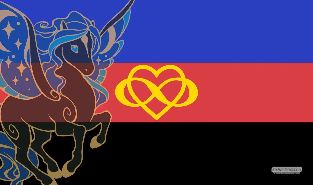 Image for GamerMats Playmat - Polyamorous Unicorn Flag - Playmats