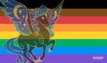 Image for GamerMats Playmat - Intersectional Unicorn Flag (Premium White Stitched) - Playmats