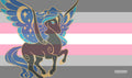 Image for GamerMats Playmat - Demigirl Unicorn Flag (Premium White Stitched) - Playmats