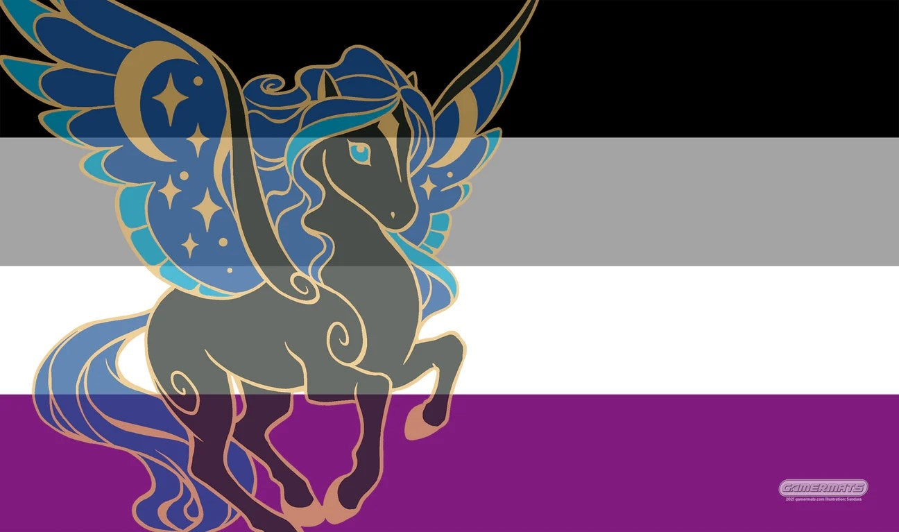 Image for GamerMats Playmat - Asexual Unicorn Flag - Playmats