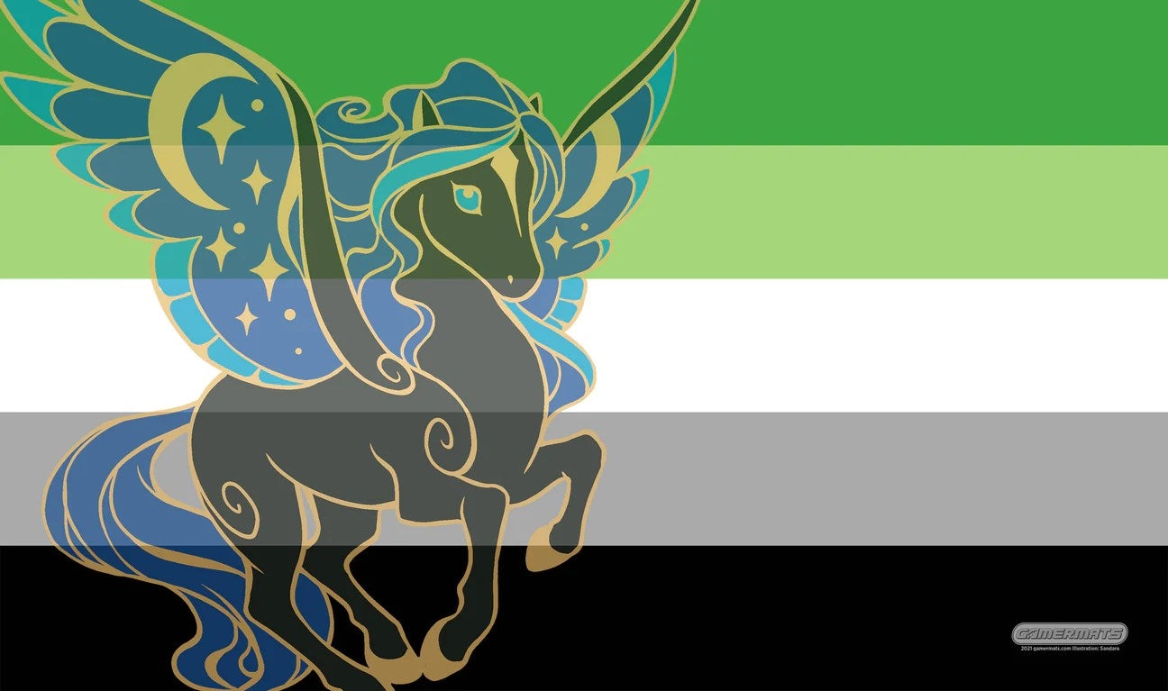 Image for GamerMats Playmat - Aromantic Unicorn Flag - Playmats