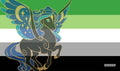 Image for GamerMats Playmat - Aromantic Unicorn Flag (Premium White Stitched) - Playmats