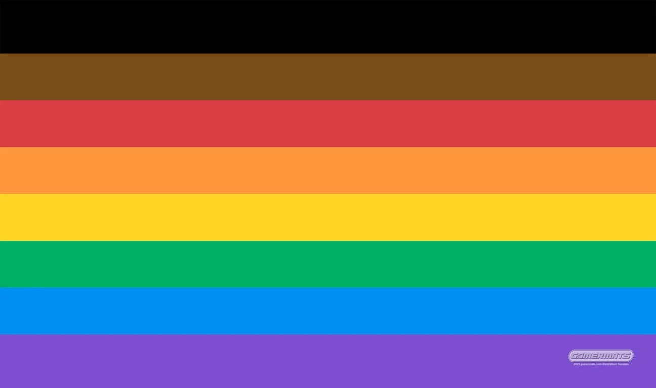 Image for GamerMats Playmat - Intersectional Pride Flag (Premium White Stitched) - Playmats