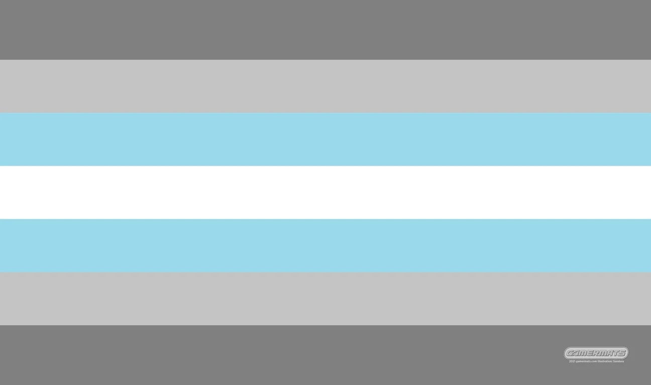 Image for GamerMats Playmat - Demiboy Flag (Premium White Stitched) - Playmats
