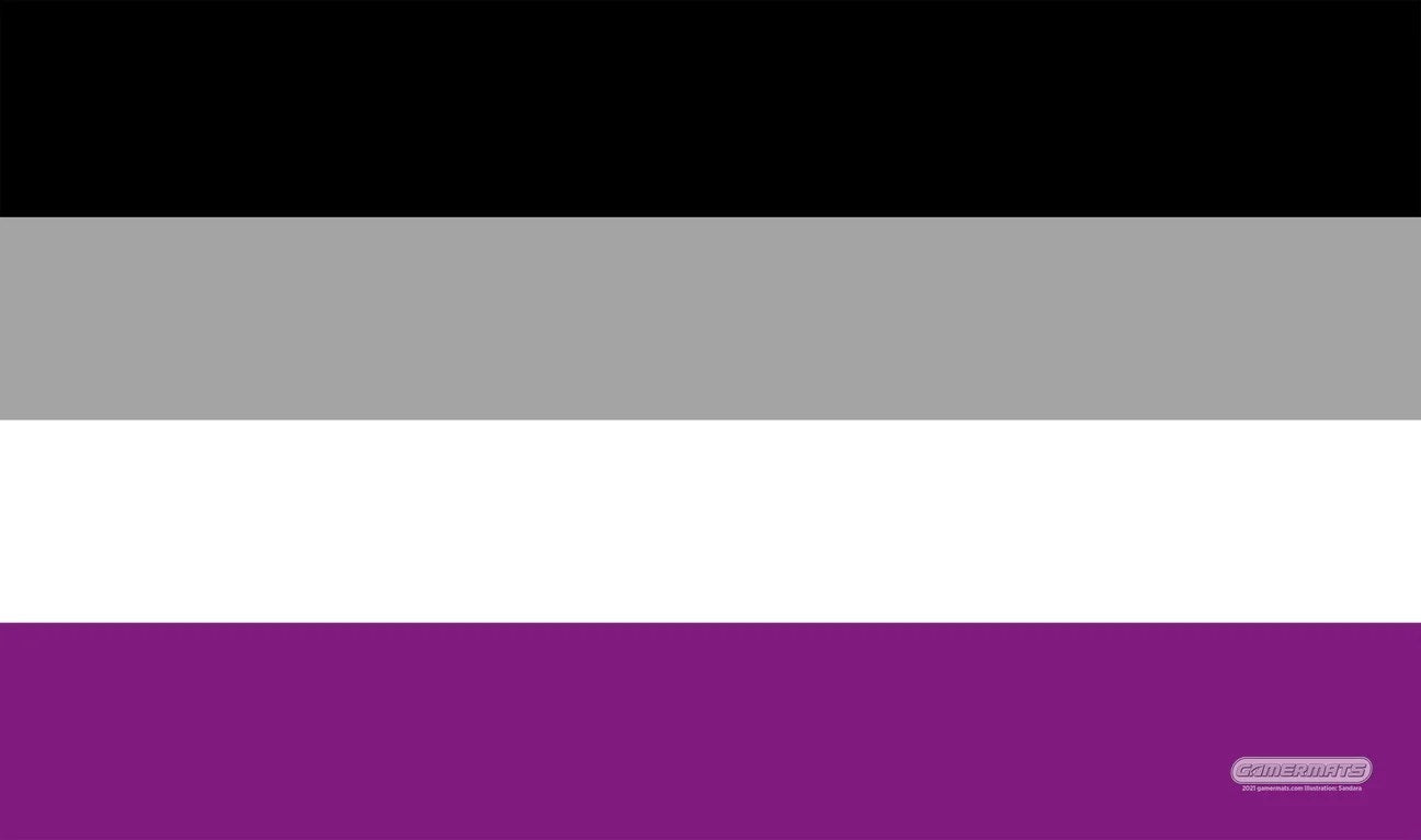 Image for GamerMats Playmat - Asexual Pride Flag (Premium White Stitched) - Playmats