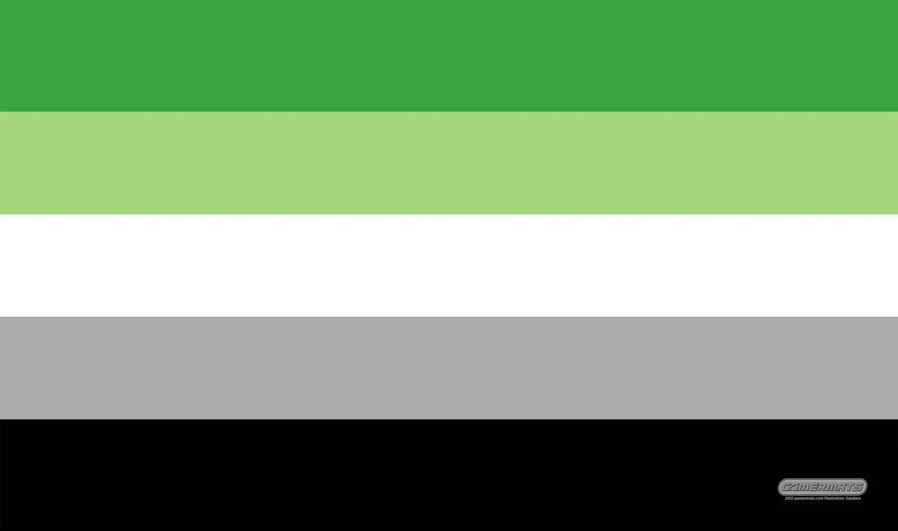 Image for GamerMats Playmat - Aromantic Flag (Premium White Stitched) - Playmats