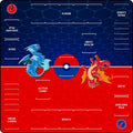 Image for GamerMats Playmat - Red v Blue 2-Player XL Playmat (Pokemon Compatible) - Playmats