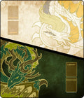 Image for GamerMats Playmat - Green White Dragon 2-Player XL Playmat (Magic Compatible) - Playmats