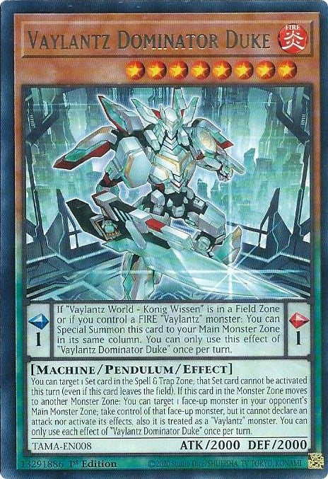 Image for Vaylantz Dominator Duke (TAMA-EN008) (TAMA) - YuGiOh