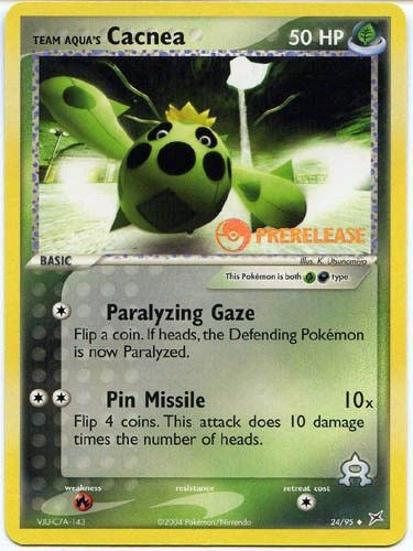 Image for Team Aqua's Cacnea - 24/95 (Prerelease) (024/095) (MCAP) - Pokemon