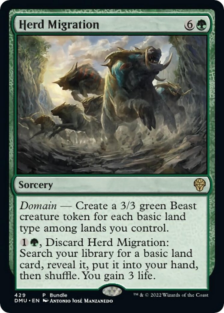 Image for Herd Migration (DMU Bundle) (429) (Unique and Miscellaneous Promos) - Magic: The Gathering