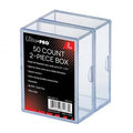 Image for 2-Piece 50 Count Clear Card Storage Box - Deck Boxes